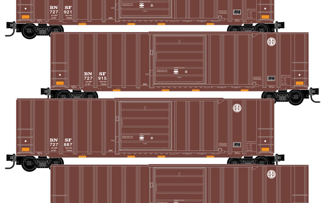 Micro-Trains BNSF 50’ Rib Side Boxcar Runner Pack