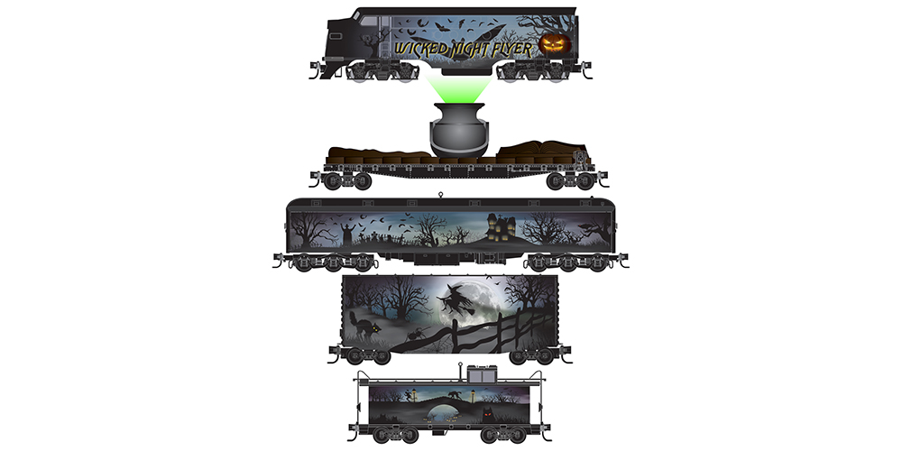 Micro-Trains ‘Wicked Night Flyer’ Halloween Train Set