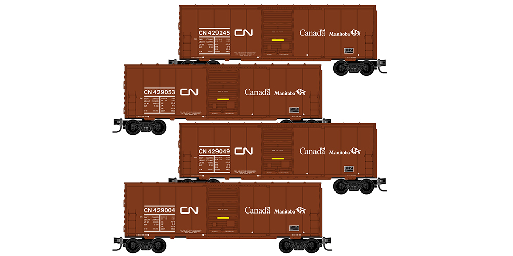 Micro-Trains Canadian National Buffalo Boxcar 4-Pack