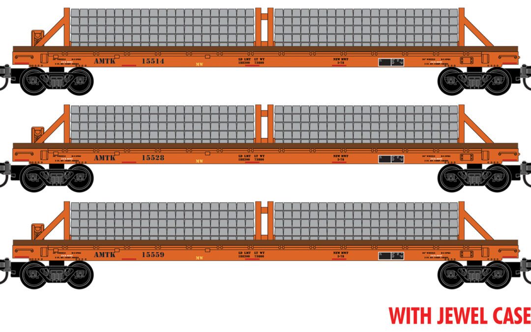 Micro-Trains Amtrak Concrete Tie Loader and Concrete Tie Flats