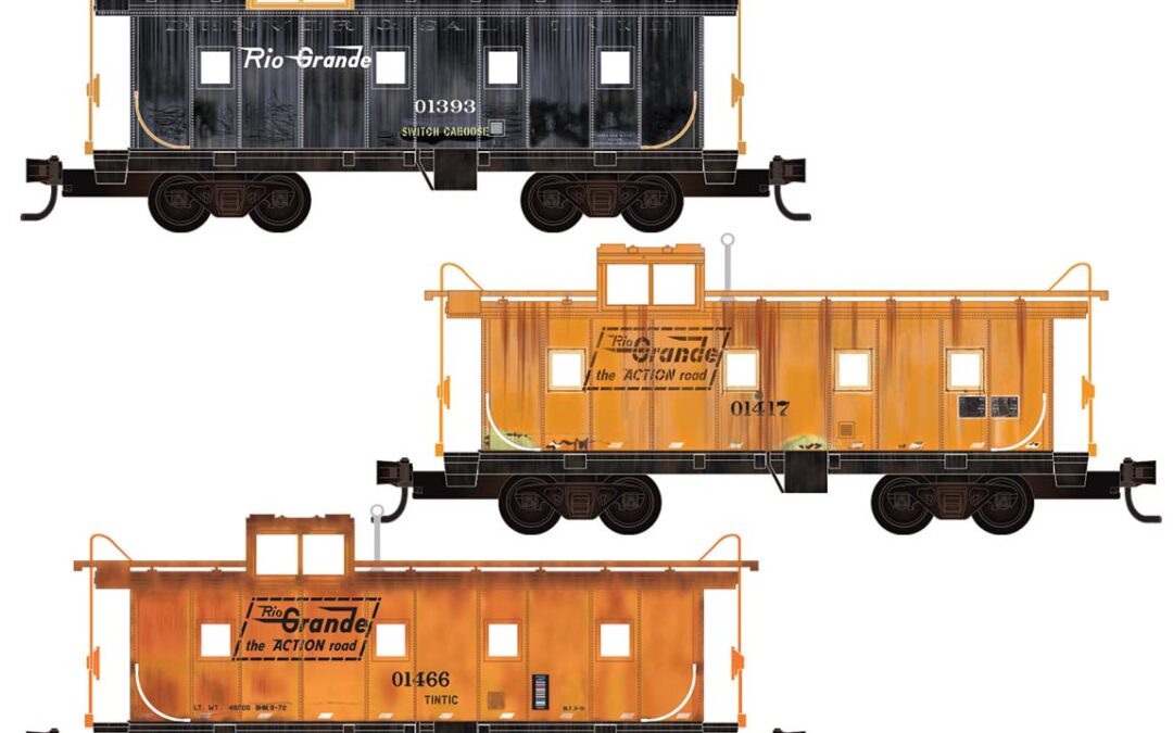 Micro-Trains D&RGW Weathered Caboose 3-Pack