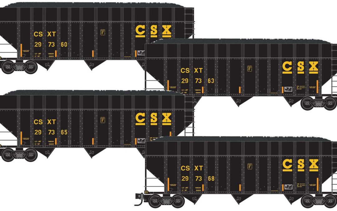 Micro-Trains CSX Hoppers with Extension 4-Car Runner Pack #245